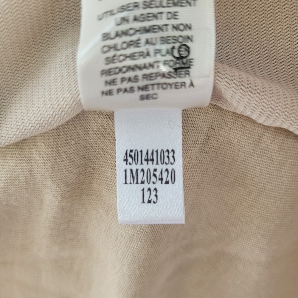 Chico's Stella Stripped Sequin Tank Top Tan/ Champagne SZ 2 (Large) - Picture 8 of 10